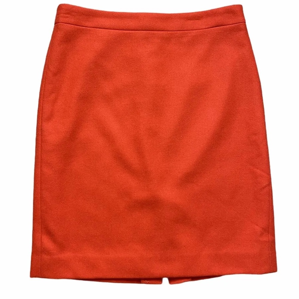 J Crew Vibrant Flame No. 2 Pencil Skirt